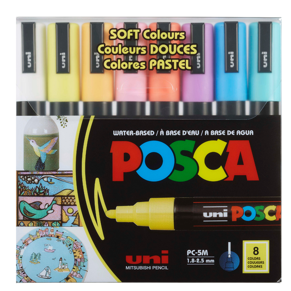 Posca Markers - Soft Colours in Classic & Fine Tips