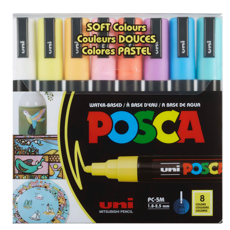 Posca Markers - Soft Colours in Classic & Fine Tips